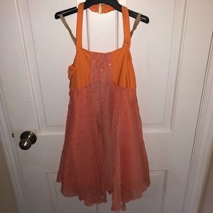 Revolution Orange Sparkly Dress Dance Costume